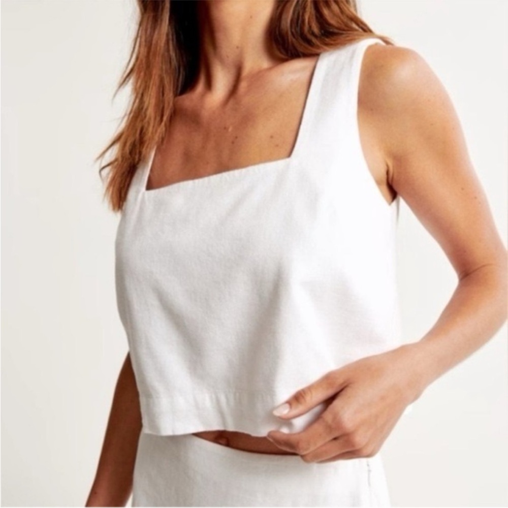 A&F Linen Square Neck Top